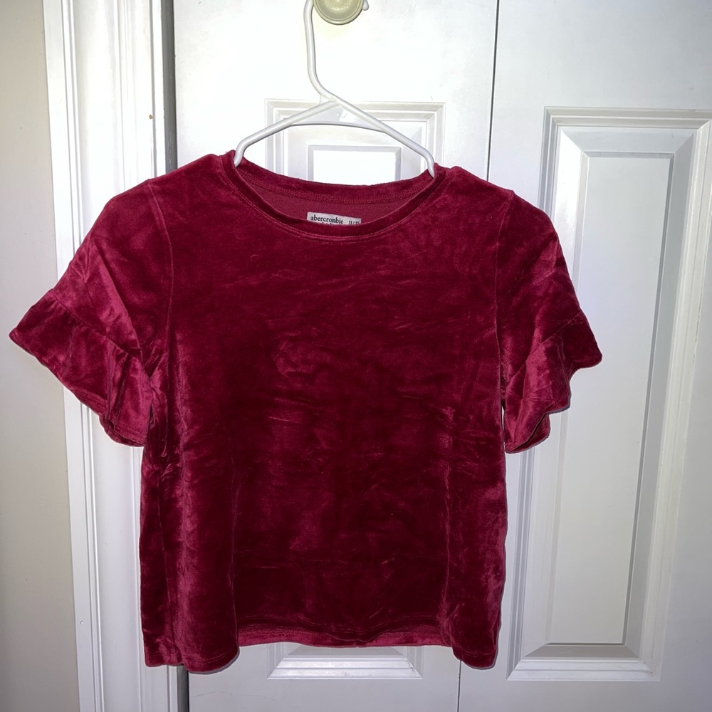Red velvet Abercrombie Kids blouse